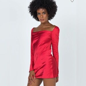 Princess Polly Star Power Mini Dress Red